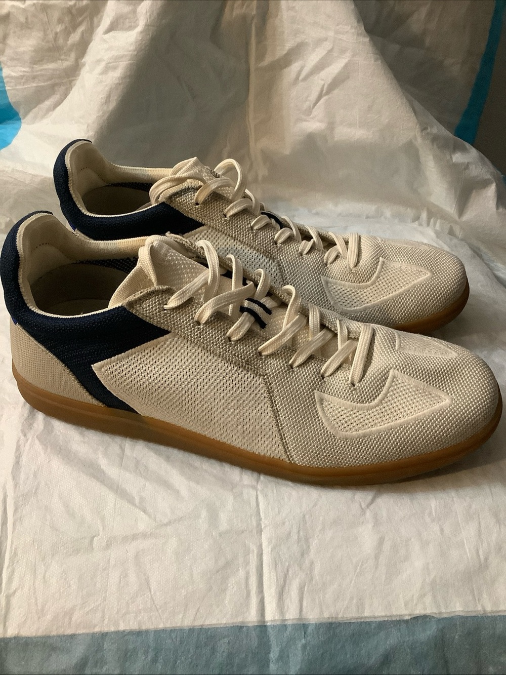 Rothy's The RS01 Sneakers In The Hudson Colorway Blue Knit Washable Men's 11 - Picture 10 of 12